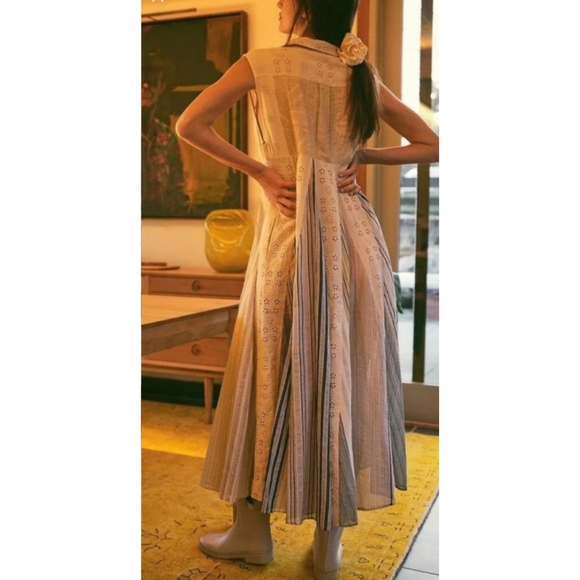 Free People × Splice N Stripe Midi Dress Sz/2 - Picture 2 of 7